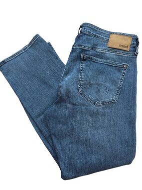 Mavi Matt Jeans Men’s 34x30 Blue Relaxed Straight Leg Denim Stretch Designer